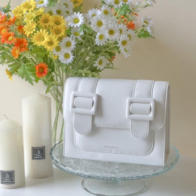 PLAIN PRETTY SMOOTH 剑桥包 | 牛奶白 - 侧背包/斜挎包 - 其他材质 白色