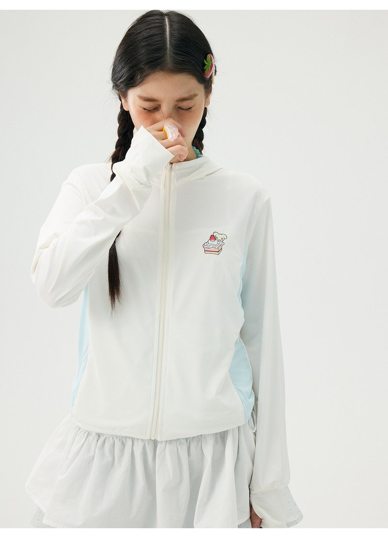 oddmaker*鸟鸟一联名 夏日多巴胺穿搭纯色可爱印花薄纱防晒服外套 - 女装西装外套/风衣 - 其他人造纤维 