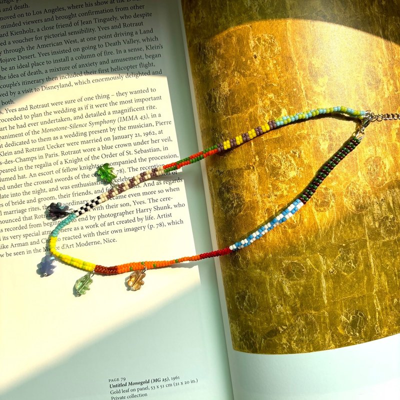 zi2.rennt串珠|Hard Candy Bears|小熊糖果鎖骨鏈 - 项链 - 玻璃 多色