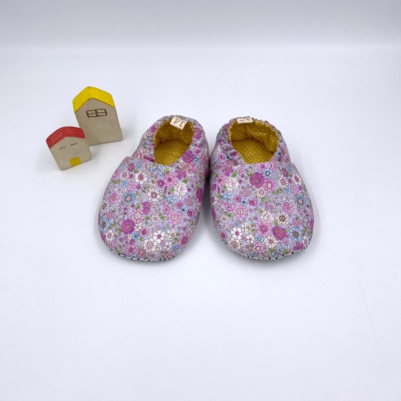 紫菊花-初步鞋/成长鞋/漫步鞋 - 婴儿鞋 - 棉．麻 紫色