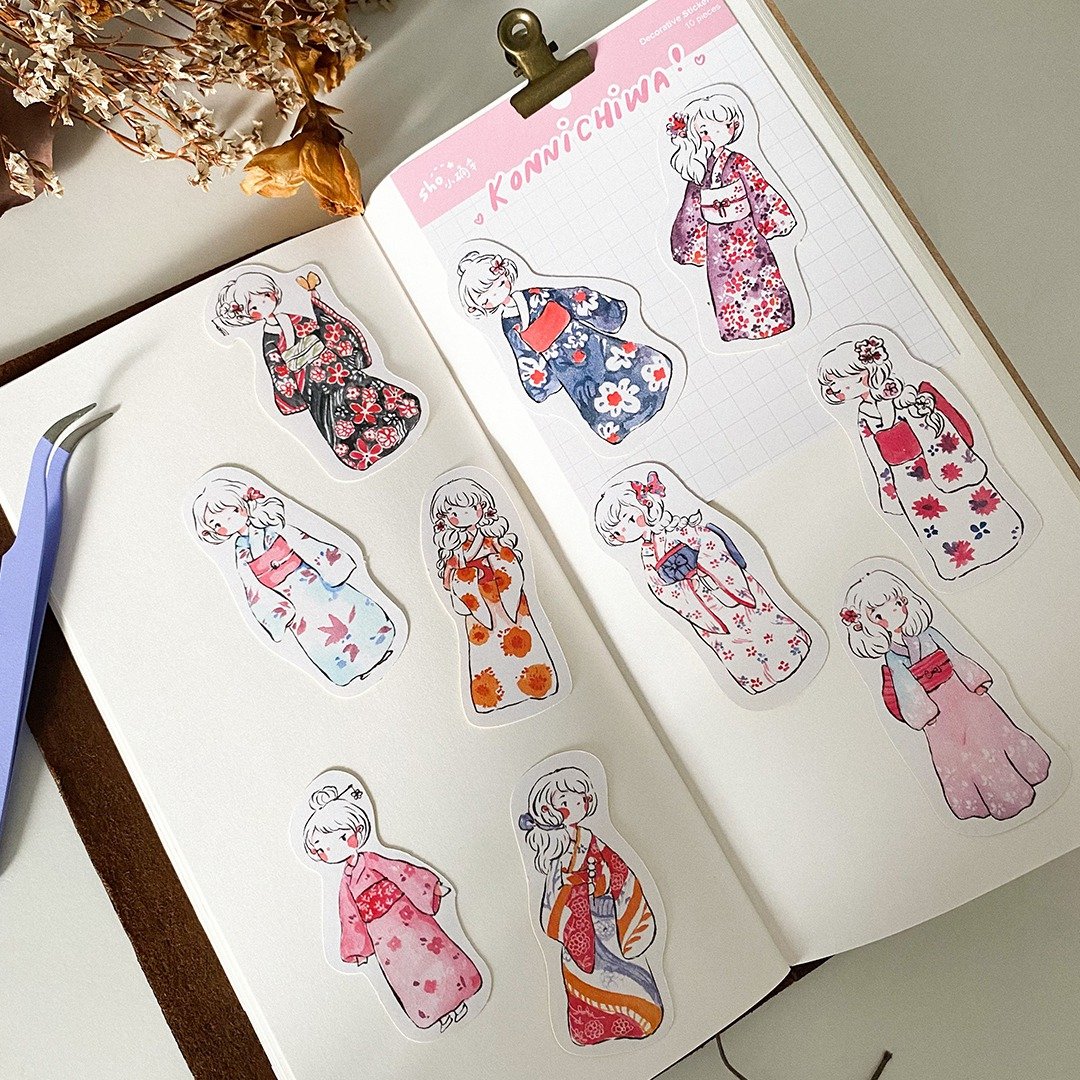 Konnichiwa Sticker Pack - 贴纸 - 纸 