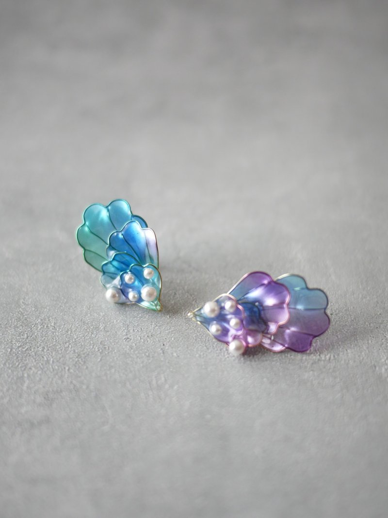 美人鱼 耳环或耳针 - 耳环/耳夹 - 树脂 