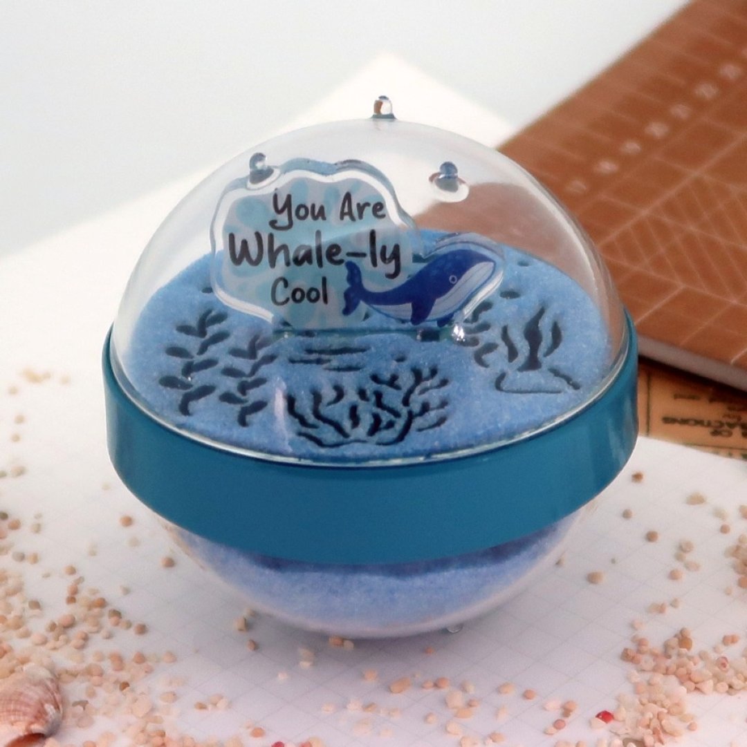 【夏日海洋】你是海豚真酷!/ You are whale-ly cool海豚双关沙漏 - 摆饰 - 压克力 