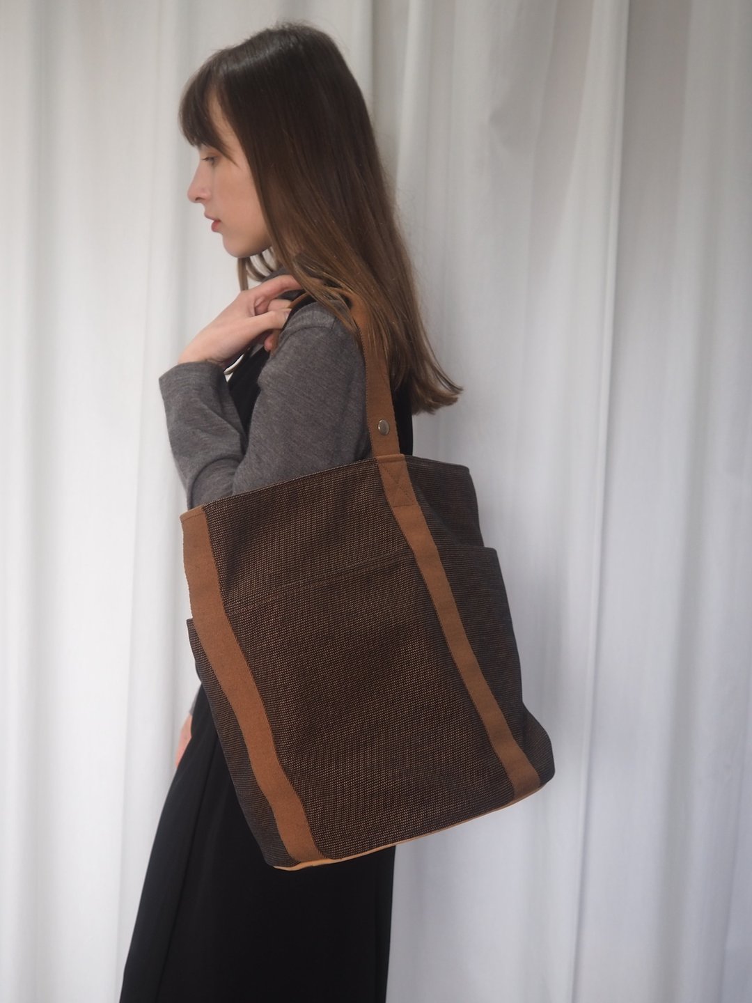 HERMES 爱马仕 Sac a Depeche 帆布托特包 棕色 男女皆宜 老件 - 手提包/手提袋 - 棉 咖啡色