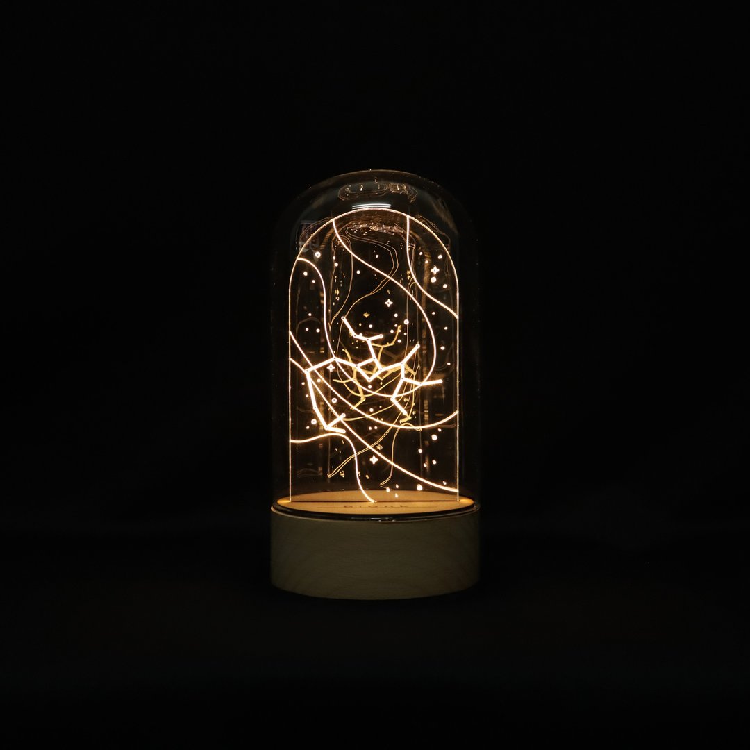 定制化礼物 生日礼物 LED原木夜灯 -  【 射手座 】星座耳环架 - 灯具/灯饰 - 玻璃 透明
