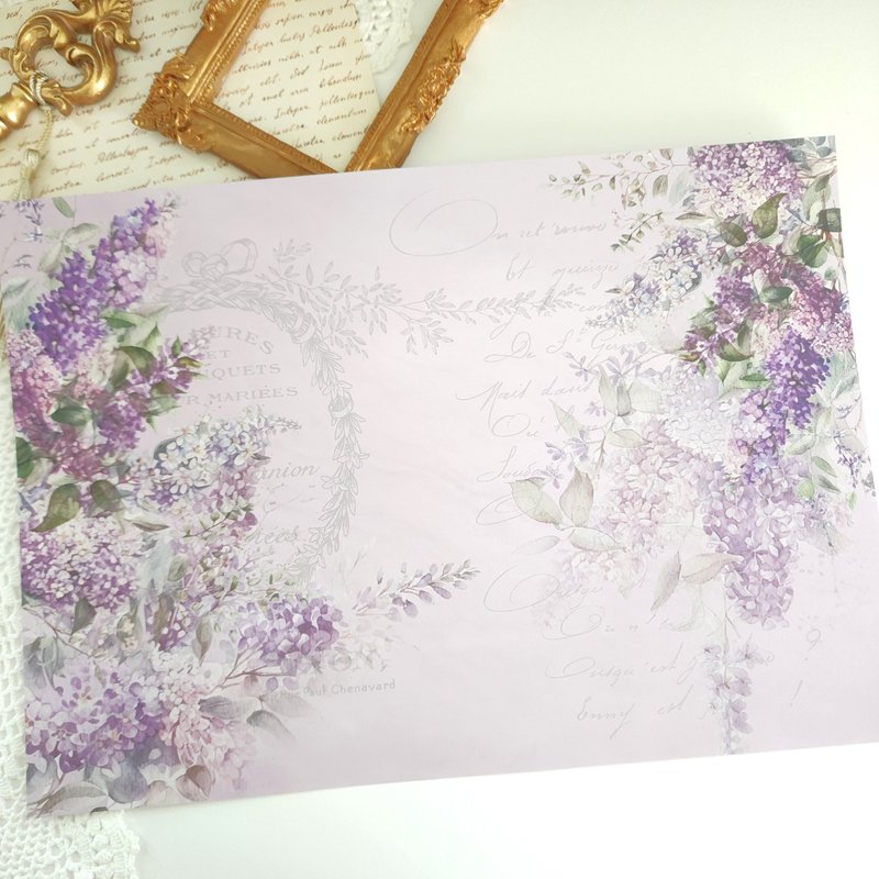 限量贩售 丁香花设计纸 2 - 纸盒/包装盒 - 纸 紫色