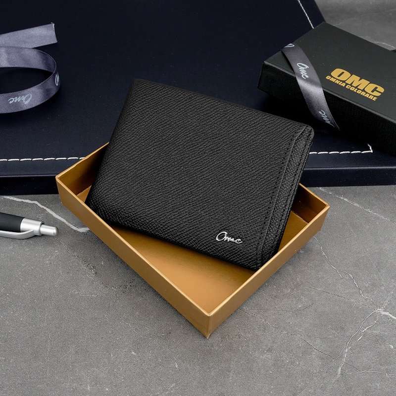 潮流职人上下翻可拆式活页牛皮短夹31803 - 皮夹/钱包 - 真皮 黑色