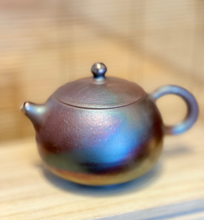 极光紫金柴烧西施壶 - 茶具/茶杯 - 陶 