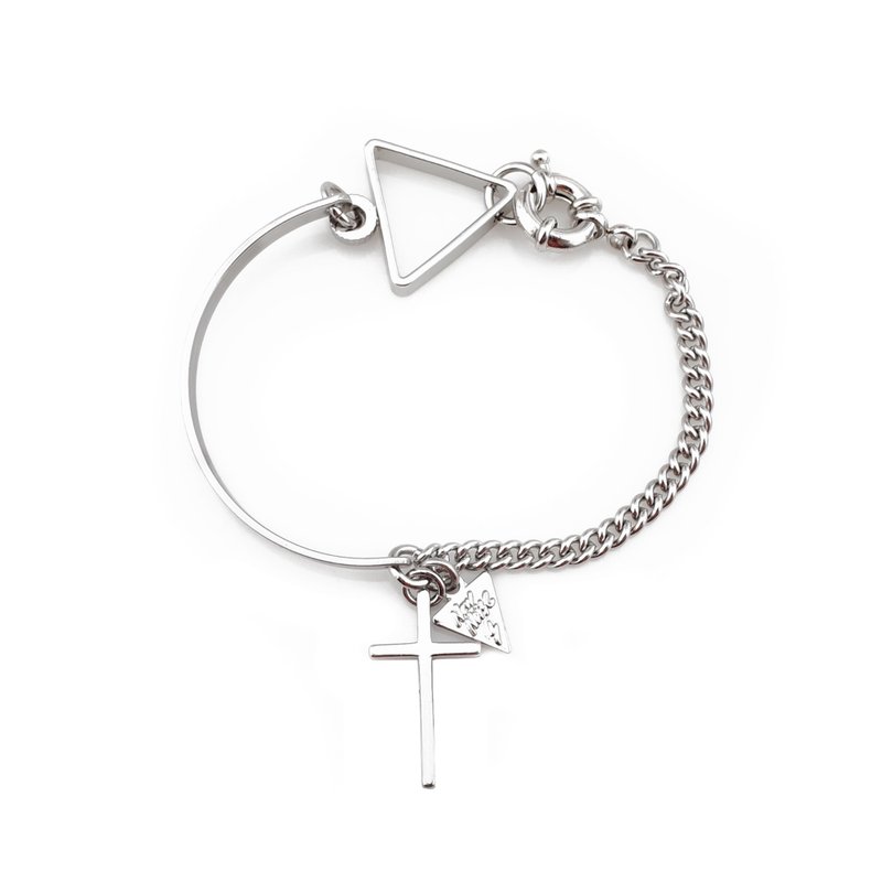 NEW NOISE 音乐饰品实验所-不对称分裂手链 (银色) Asymmetric Split Bracelet - 手链/手环 - 其他金属 银色
