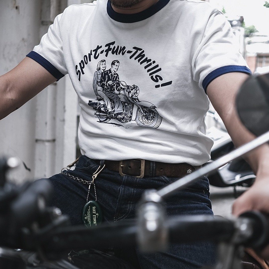 NON STOCK 复刻 The Catalina Grand Prix T-SHIRT 265 克 袖口罗 - 男装上衣/T 恤 - 棉 