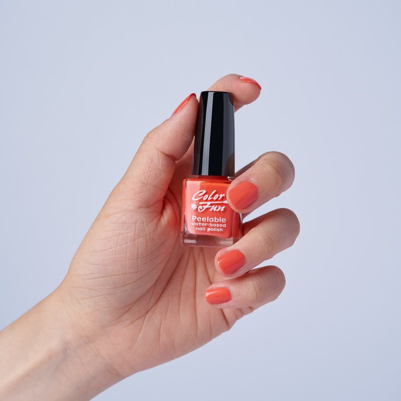 【爱玩色创意馆】Color Fun可剥式水指彩-OG007 美丽无负担 - 指甲油/指甲贴 - 其他材质 橘色