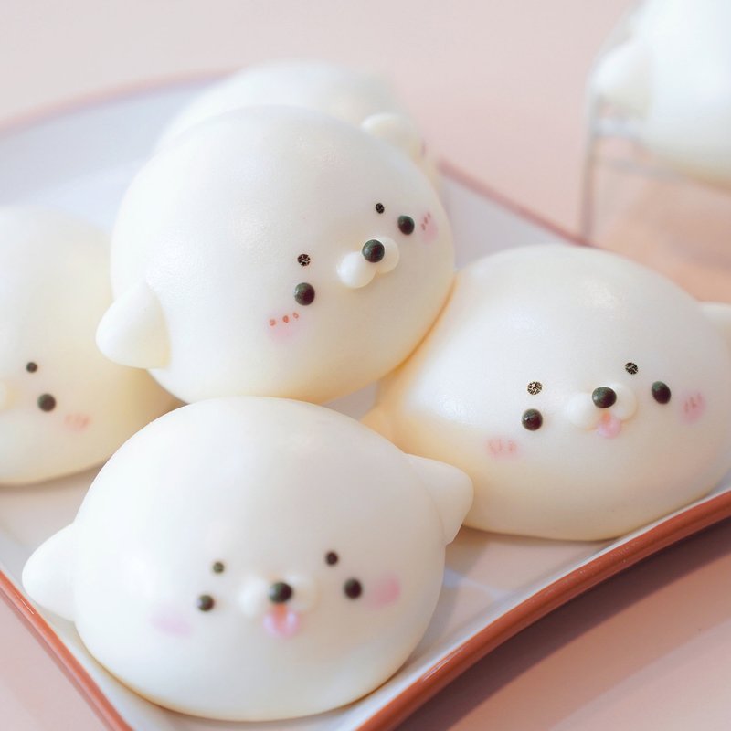 美姬馒头 小海豹鲜乳芋泥包 一盒6入 - 蛋糕/甜点 - 其他材质 白色