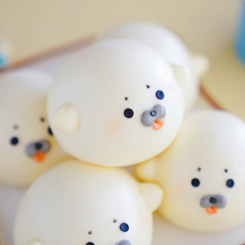 美姬馒头 小海豹鲜乳芋泥包 一盒6入 - 蛋糕/甜点 - 其他材质 白色