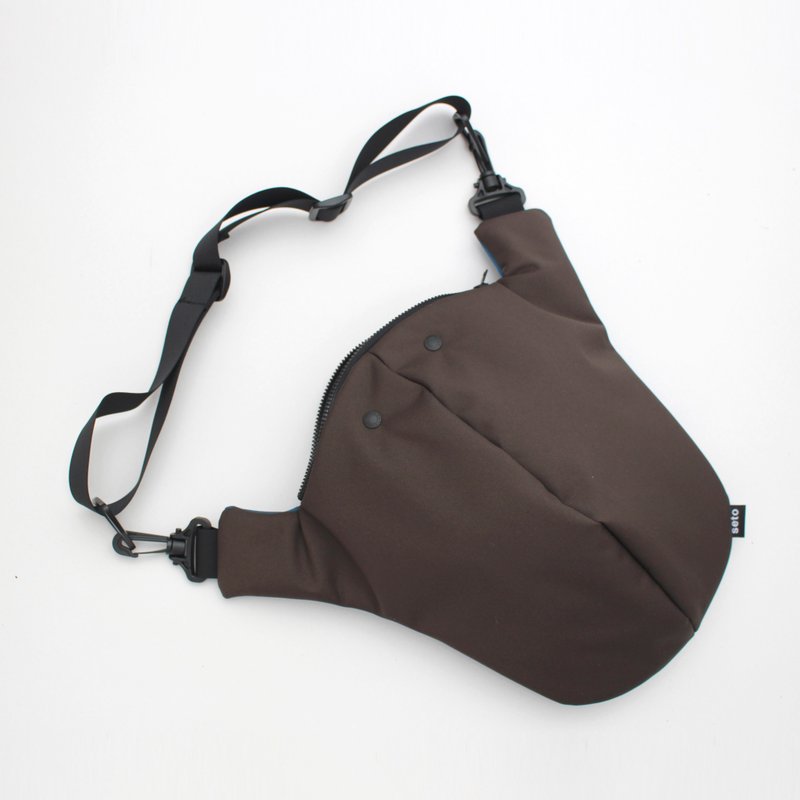seto / creature bag / XLarge / O-sagari / 深棕蓝 - 侧背包/斜挎包 - 聚酯纤维 咖啡色