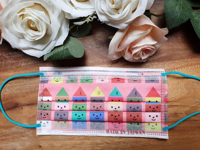 【出清买一送二共150片】成人防护口罩 小房子 - 口罩 - 其他材质 粉红色