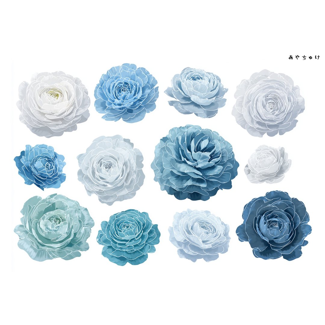 【10月新品4】20-22-0036 裁切纸・拼贴素材 陆莲花 - 贴纸 - 纸 