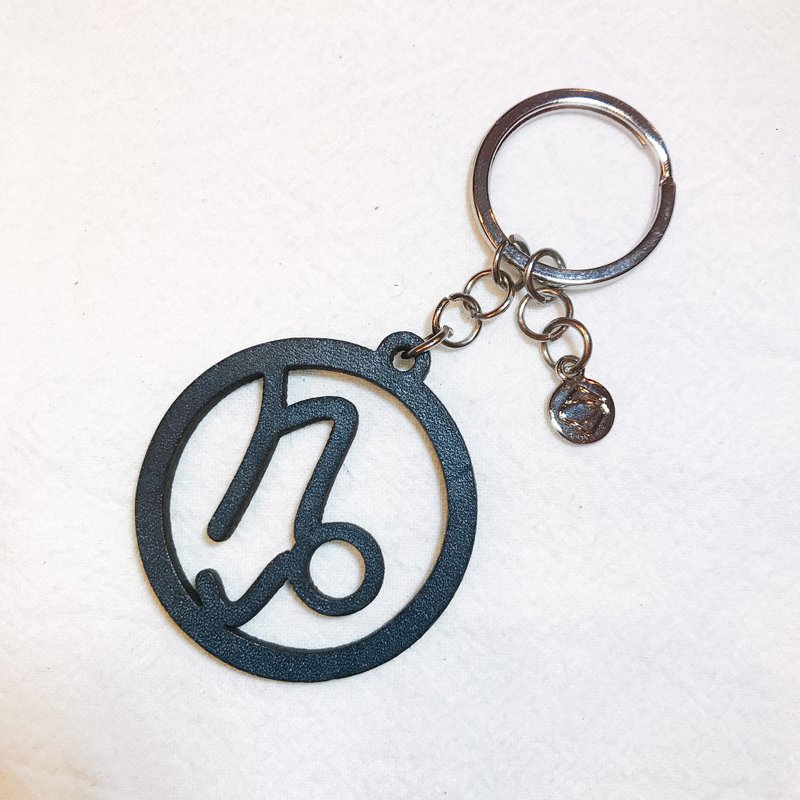 【La Fede】真皮星座钥匙圈(魔羯/水瓶/双鱼/牡羊) - 钥匙链/钥匙包 - 真皮 蓝色