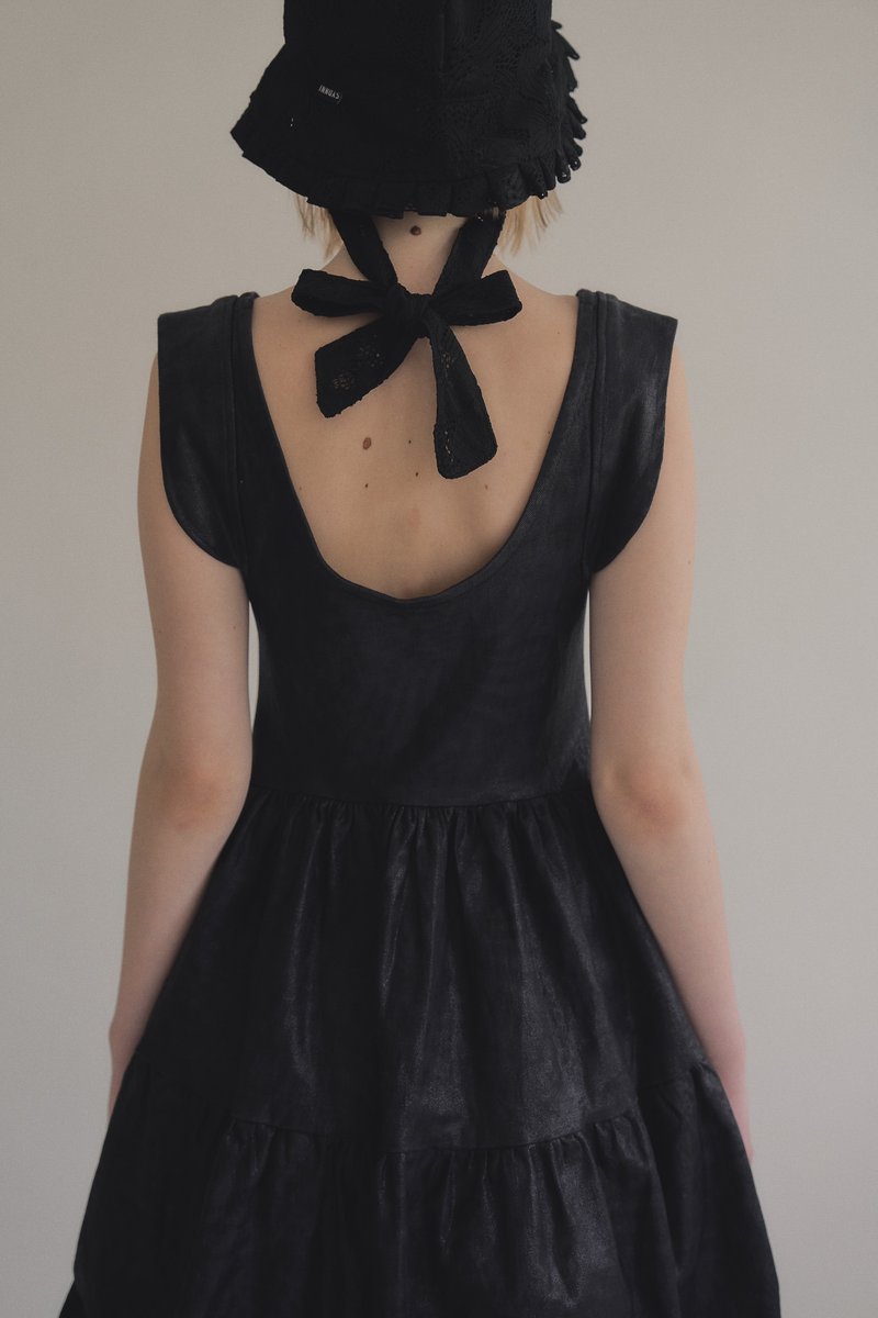 handmade lace pleated hat 手工细节百褶帽 black 黑蕾丝 - 帽子 - 聚酯纤维 黑色