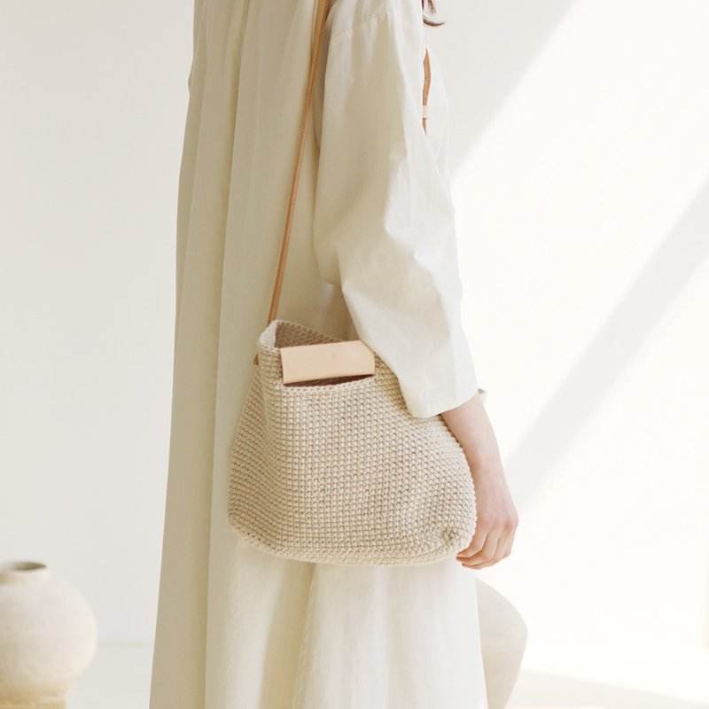 JOYDIVISION 手工真皮大编织包 简约清新单肩女士包包百搭 - 侧背包/斜挎包 - 真皮 