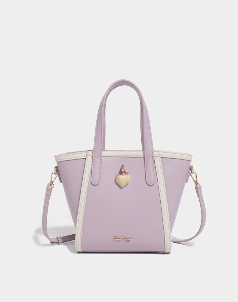 爱心坠饰托特包 - 侧背包/斜挎包 - 其他材质 紫色