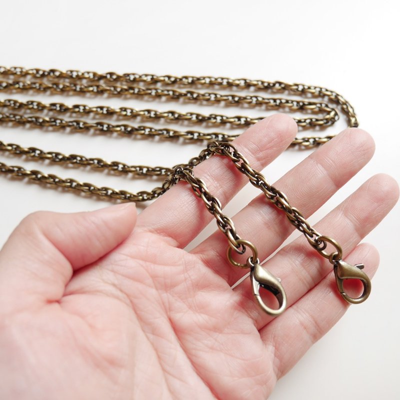 UENG KEE翁记 手工刷色古铜肩背长链 120cm  【台湾制造】 - 其他 - 其他金属 卡其色