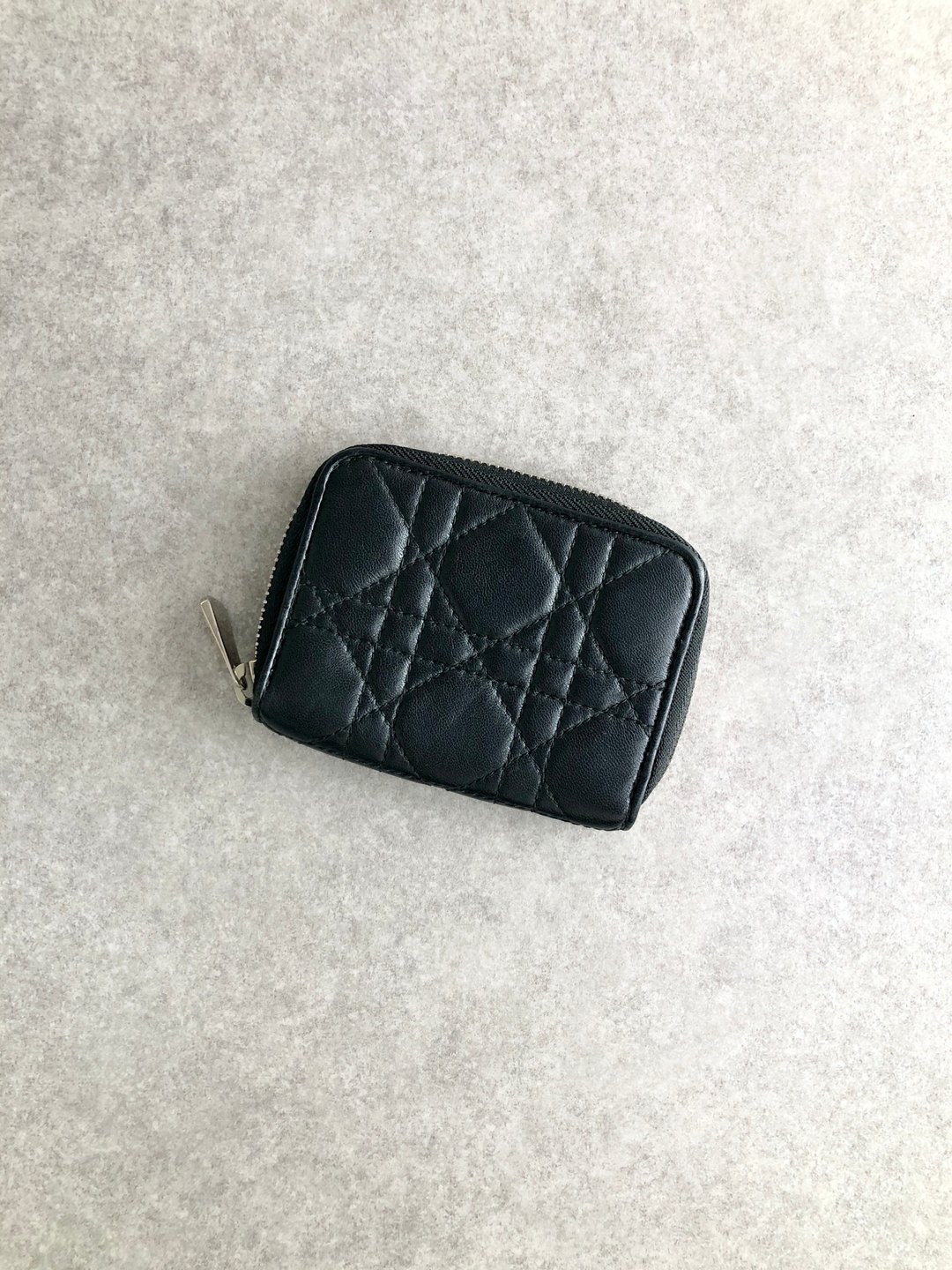 【日本直送二手包装】Christian Dior Cannage 零钱包黑皮革复古 3sfxun - 零钱包 - 真皮 黑色
