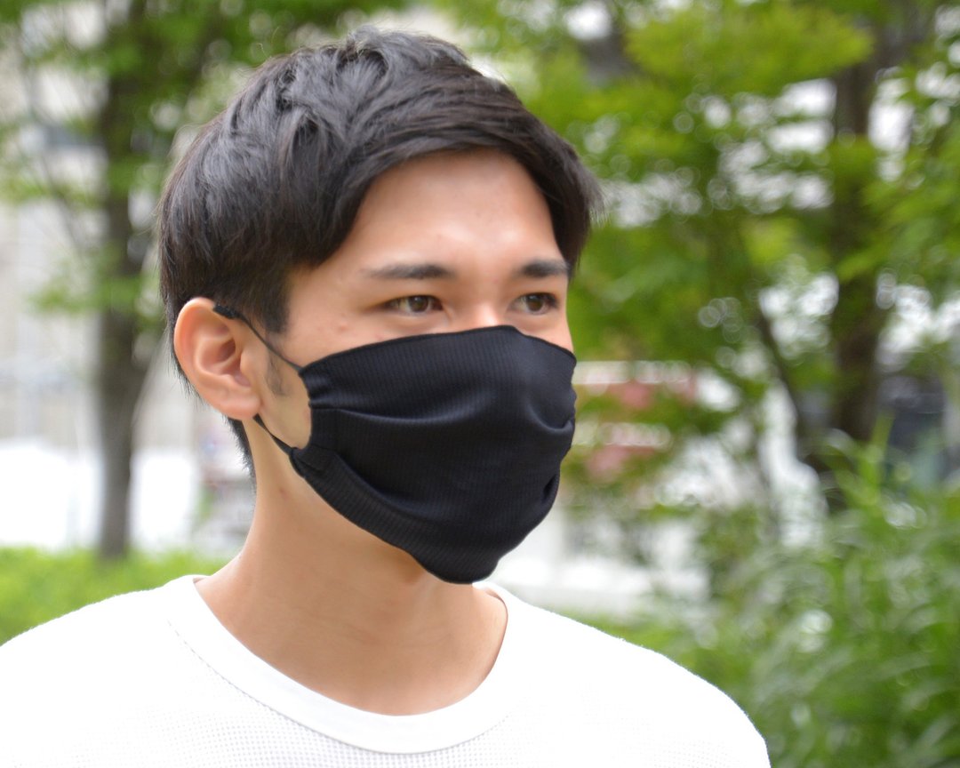 优质可重复使用可水洗布口罩，采用高级面料，日本制造 - 口罩 - 其他材质 黑色