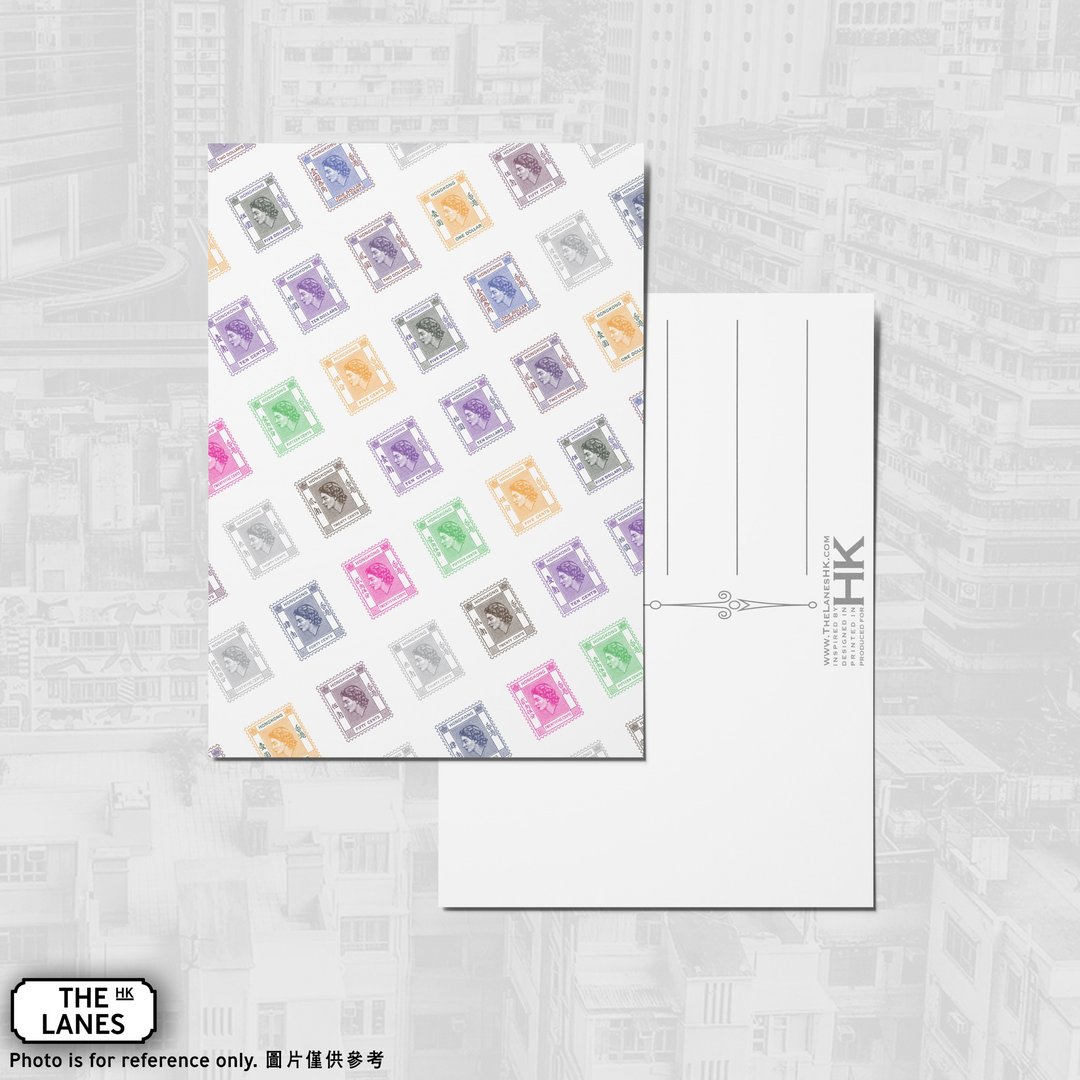 A6明信片 英女皇第一辑香港邮票 - 卡片/明信片 - 纸 多色