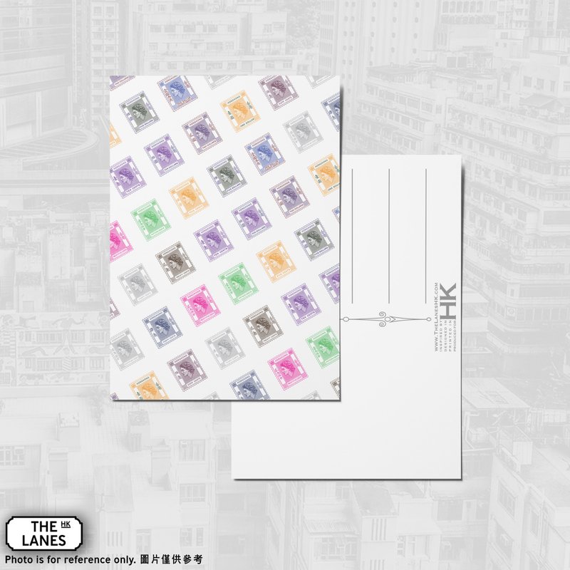 A6明信片 英女皇第一辑香港邮票 - 卡片/明信片 - 纸 多色