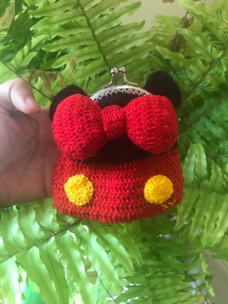 Wednesday 针织纯手作口爱口金包 - 零钱包 - 其他材质 红色