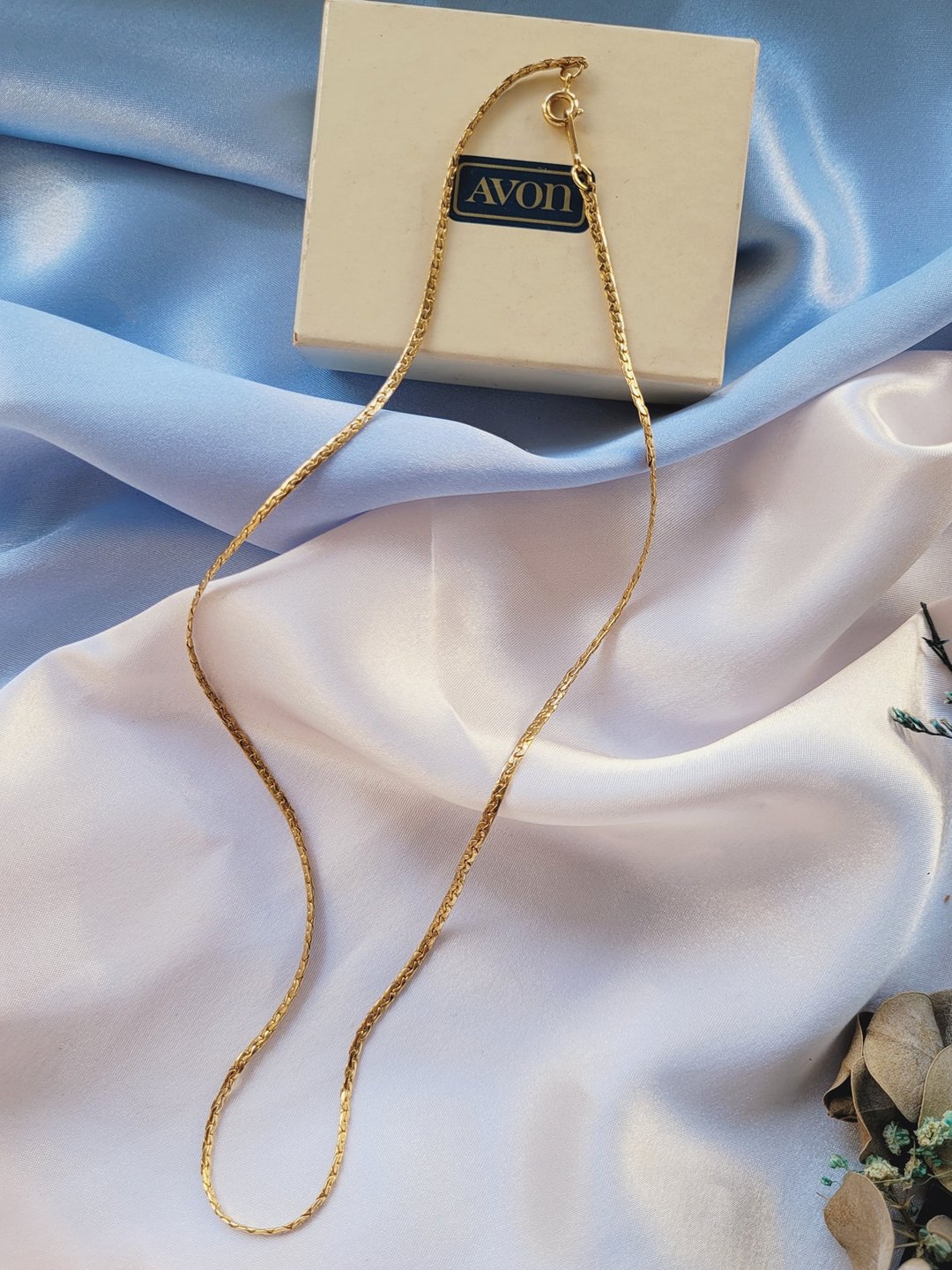 美国西洋古董饰品 / AVON 金色衔接小个性项链/复古珠宝首饰 - 项链 - 其他金属 