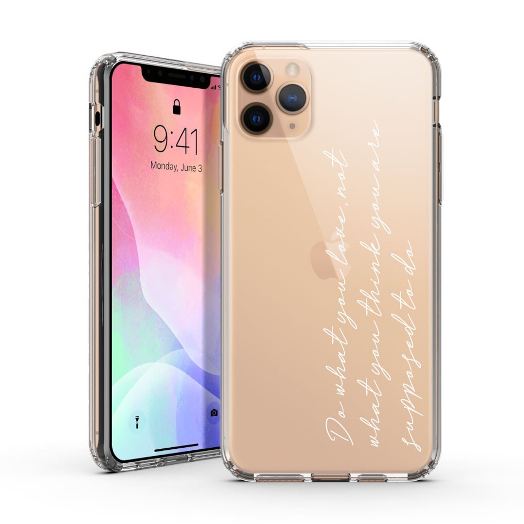定制化礼物 英文草写金句 文字  IPHONE保护壳 212 - 手机壳/手机套 - 塑料 透明