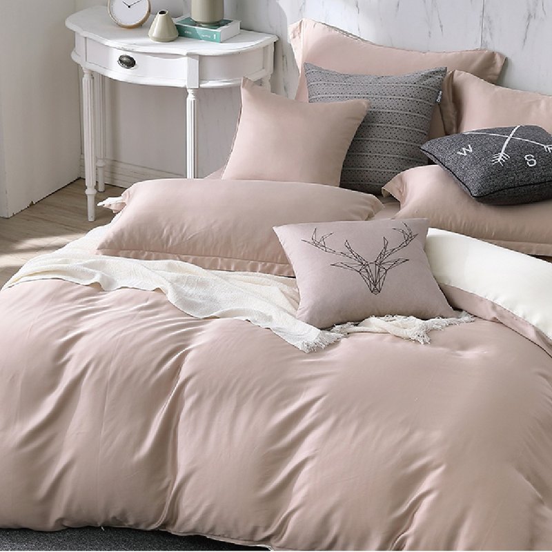 TL2000沙漠米X奶油黄/300织天丝莱赛尔床包枕套/床包被套组/ 台湾 - 寝具 - 环保材料 