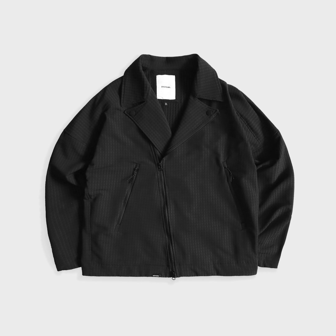 DYCTEAM - RePET Biker jacket (black) - 男装外套 - 其他材质 黑色