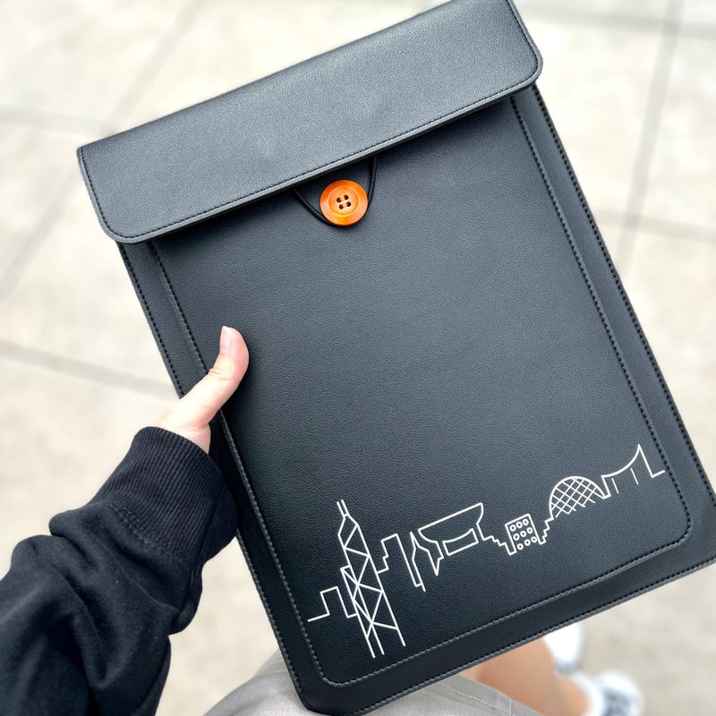 【香港夜景】皮革电脑袋订制(10-16寸) - 电脑配件 - 其他材质 黑色