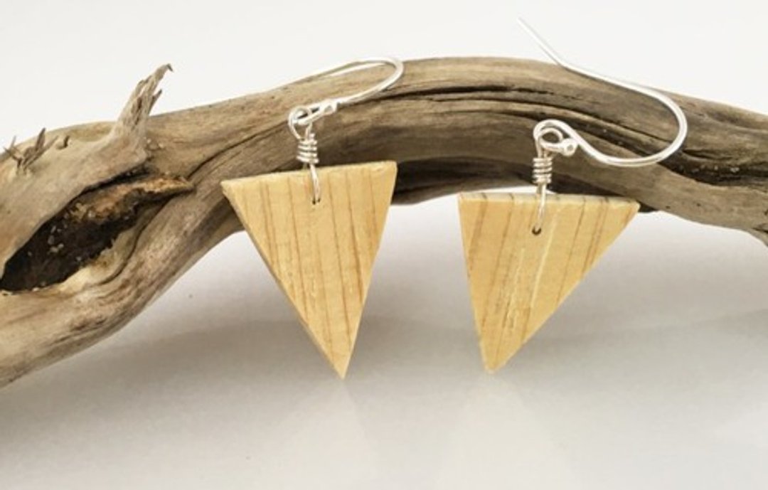 Aomori Hiba ◇ Forest bath effect ◇ SV earrings / Clip-On - 耳环/耳夹 - 宝石 