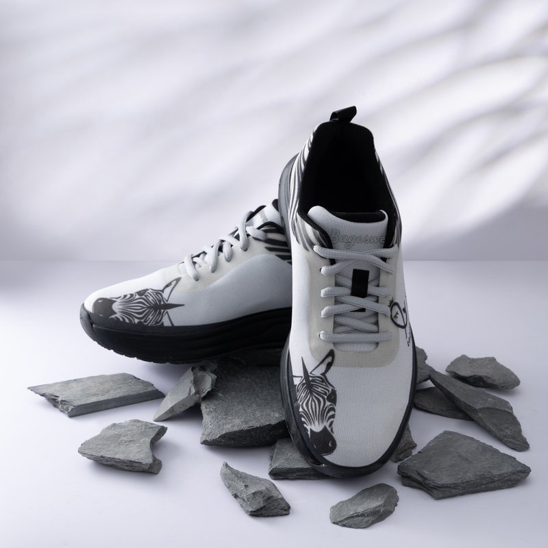 时尚斑马纹休闲鞋 - 女款休闲鞋 - 环保材料 