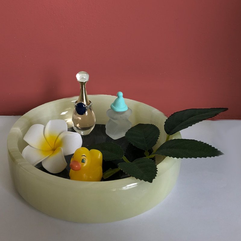 【ARTFINITY大艺石代】青玉×黑大理石 置物座(菸灰缸 - 置物架/篮子 - 石头 多色