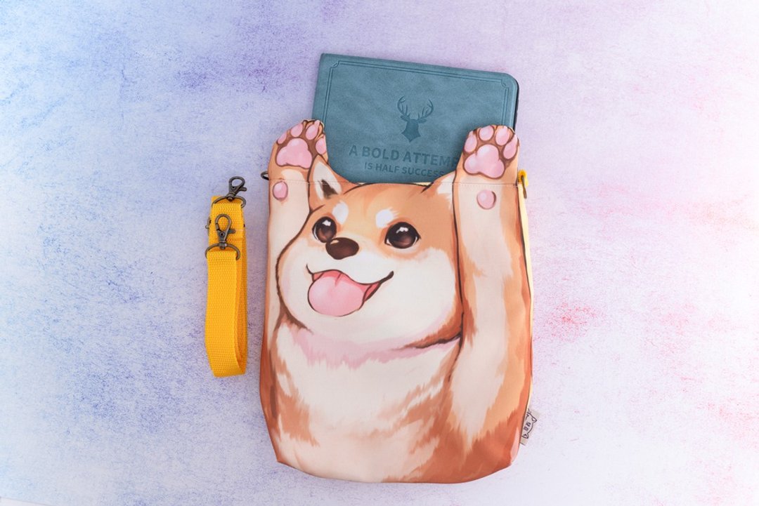 柴犬侧背包 - 侧背包/斜挎包 - 聚酯纤维 橘色