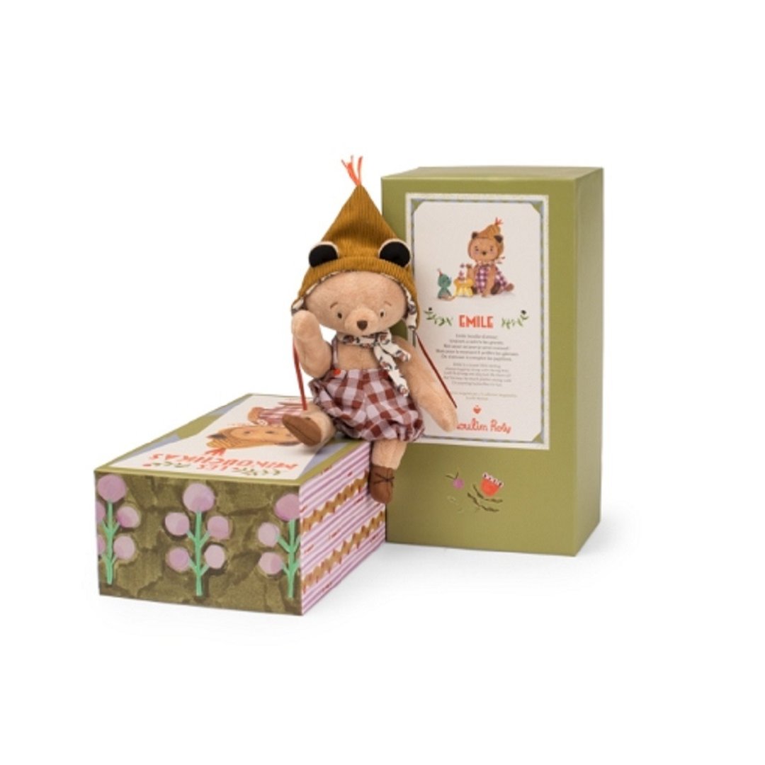 法国 Moulin Roty 米努奇卡斯系列小熊艾米莉玩偶礼盒 - 玩具/玩偶 - 聚酯纤维 多色