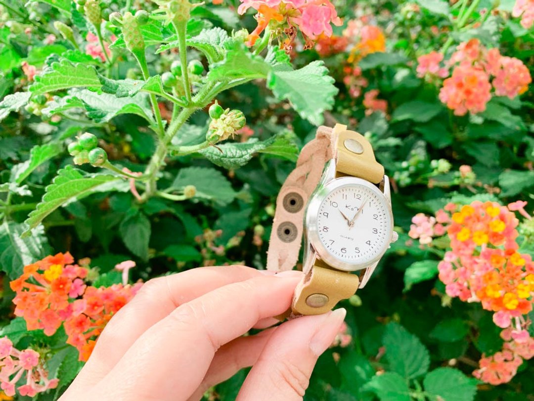 EDGE Soft Sunbeams Wasabi Khaki Edge Knit Wrist Watch EKW-OO - 女表 - 真皮 卡其色