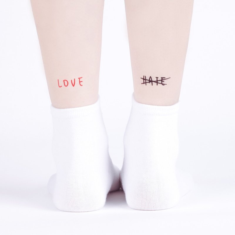 刺青纹身贴纸 / 爱与恨 Surprise Tattoos - 纹身贴 - 纸 红色