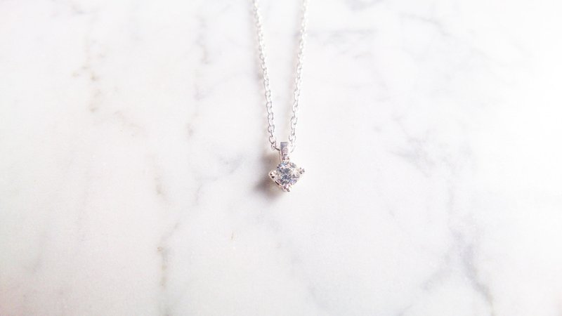 《经典系列》经典款 (小)微光锆石 极细锁骨链 - 锁骨链 - 宝石 