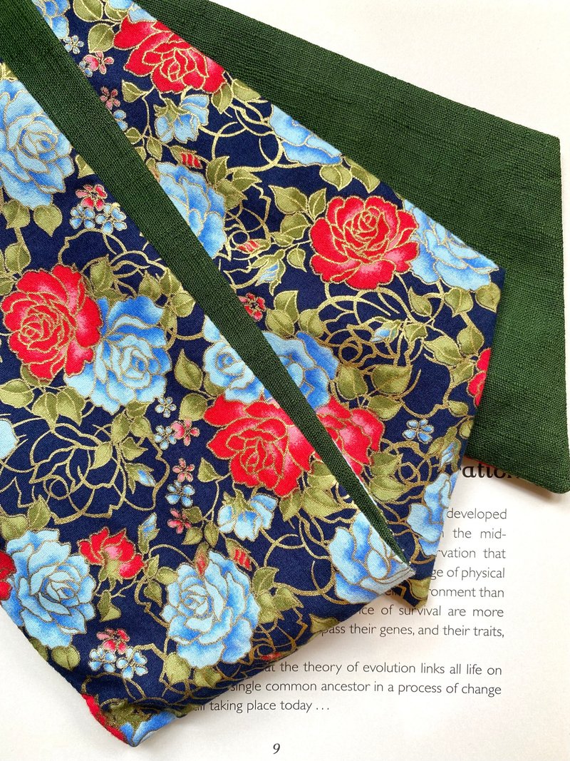 爱丽丝玫瑰园 烫金布 软管发带 / 宽版 - 发带/发箍 - 棉．麻 绿色