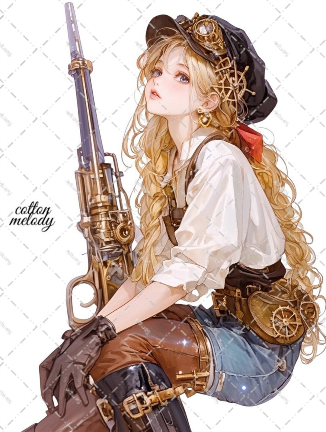 original sticker no.6487 人物贴纸 原创贴纸 女孩贴纸 原创人物贴纸 - 贴纸 - 纸 