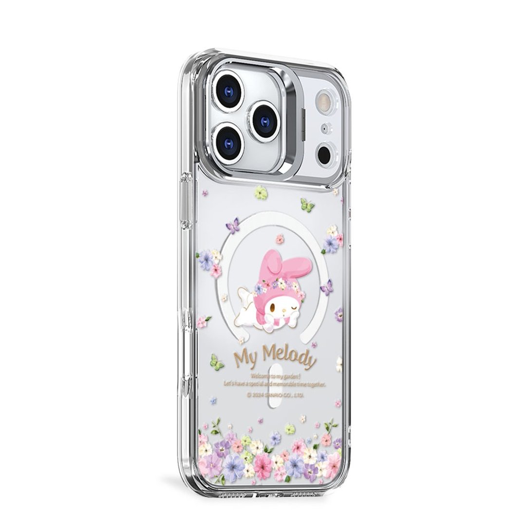 三丽鸥 iPhone 全系列 防震双料隐形立架磁吸手机壳-花语美乐蒂 - 手机壳/手机套 - 其他材质 多色