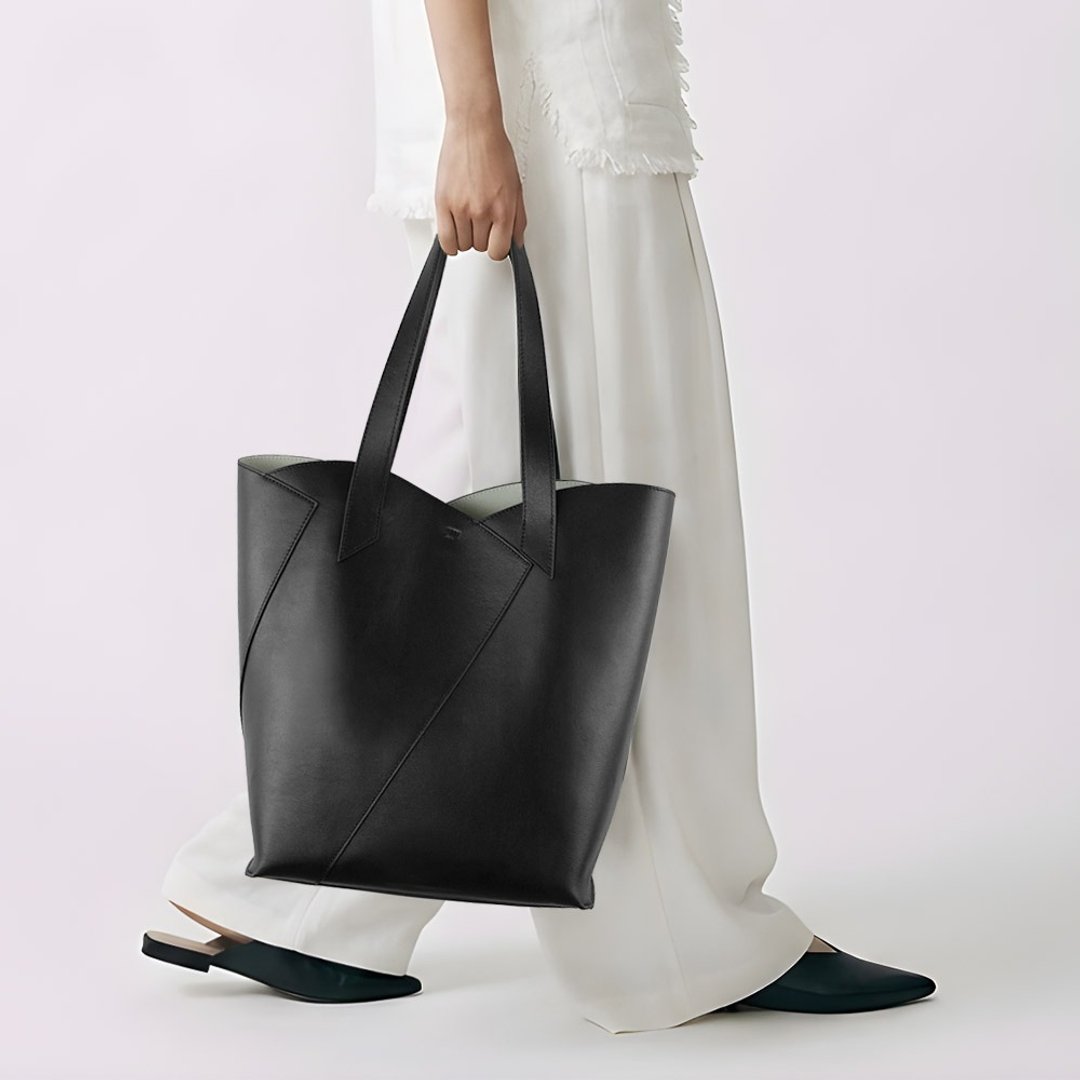 Tide Tote Bag 潮境托特包/真皮包/单肩包/手提包/托特包 - 侧背包/斜挎包 - 真皮 黑色