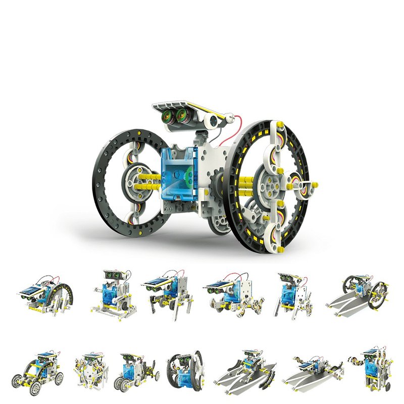 【科学玩具】Pro'sKit 宝工 14合1太阳能变形机器人 GE-615 - 玩具/玩偶 - 塑料 多色