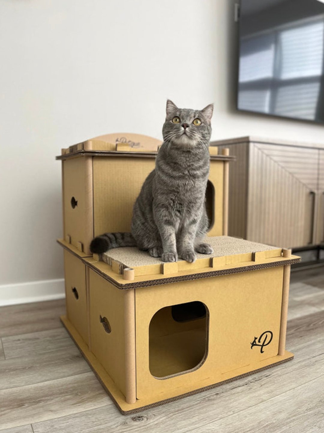 FELINE VILLA 渡假山庄 - 抓板/跳台 - 纸 咖啡色