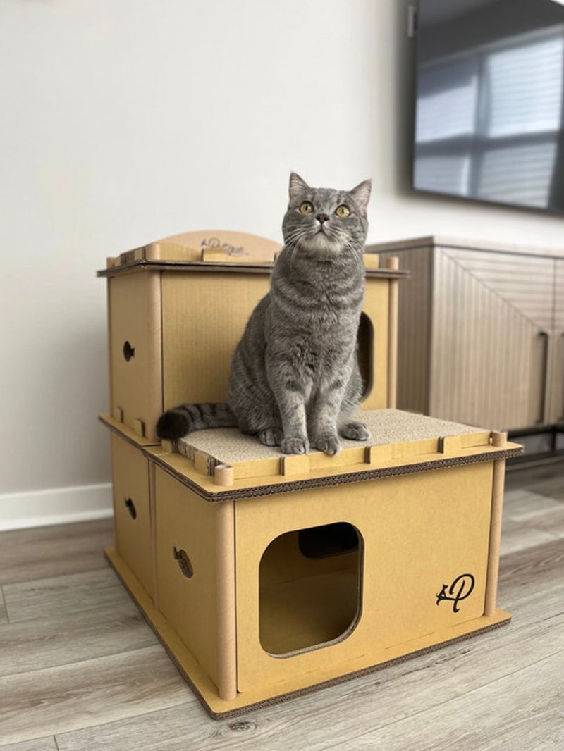 FELINE VILLA 渡假山庄 - 抓板/跳台 - 纸 咖啡色